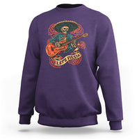 Cinco De Mayo Sweatshirt Happy Cinco De Mayo Skeleton With Guitar Let's Fiesta - Wonder Print Shop