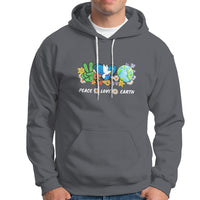 Earth Day Hoodie Earth Day Peace Love Earth Teacher Environment Day Recycle - Wonder Print Shop