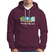 Earth Day Hoodie Earth Day Peace Love Earth Teacher Environment Day Recycle - Wonder Print Shop