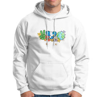 Earth Day Hoodie Earth Day Peace Love Earth Teacher Environment Day Recycle - Wonder Print Shop