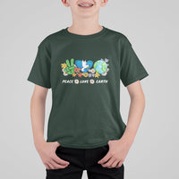 Earth Day T Shirt For Kid Earth Day Peace Love Earth Teacher Environment Day Recycle - Wonder Print Shop