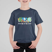 Earth Day T Shirt For Kid Earth Day Peace Love Earth Teacher Environment Day Recycle - Wonder Print Shop