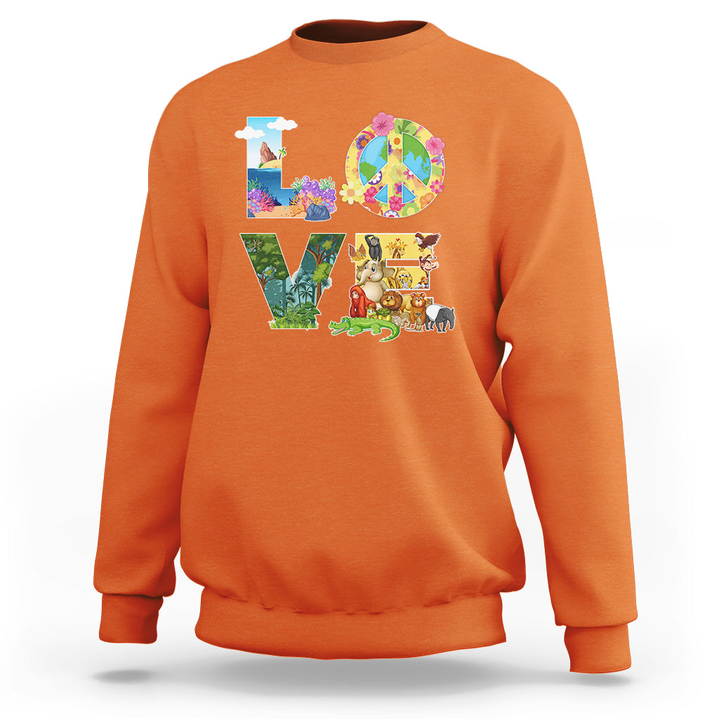 Earth Day Sweatshirt Love Earth Love Your Mother Every Day Is Earth Day - Wonder Print Shop