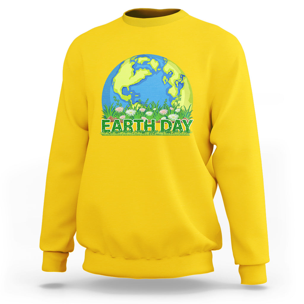 Earth Day Sweatshirt Earth Day Birthday Every Day Recycle Reuse Renew Rethink - Wonder Print Shop