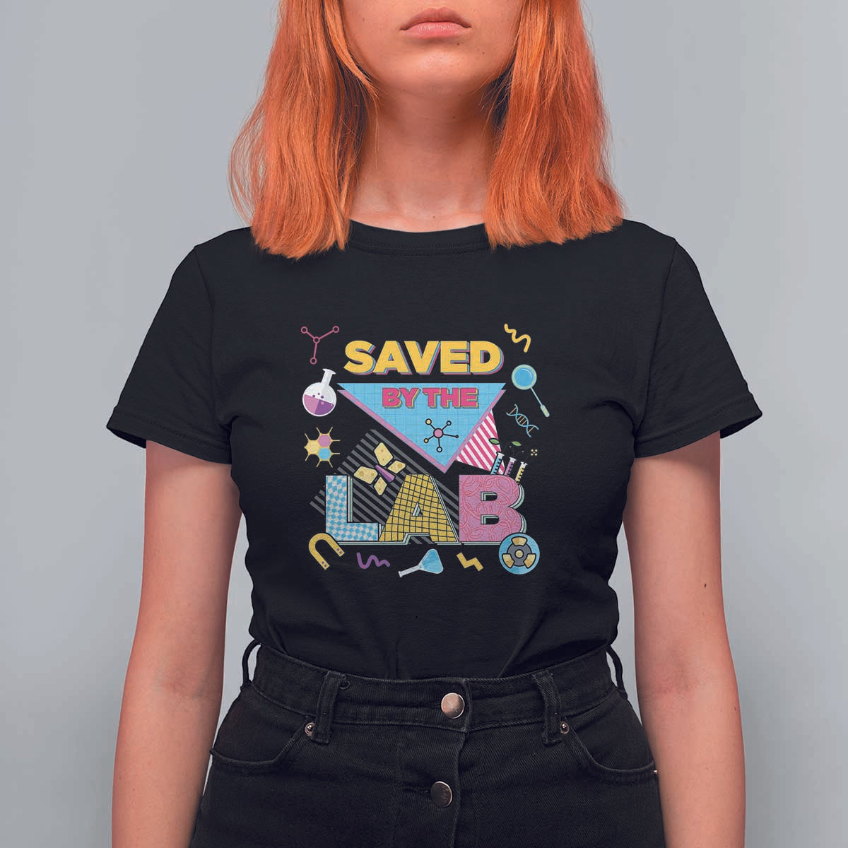 Lab Week T Shirt For Women Saved By The Lab Retro Medical Laboratory Tech