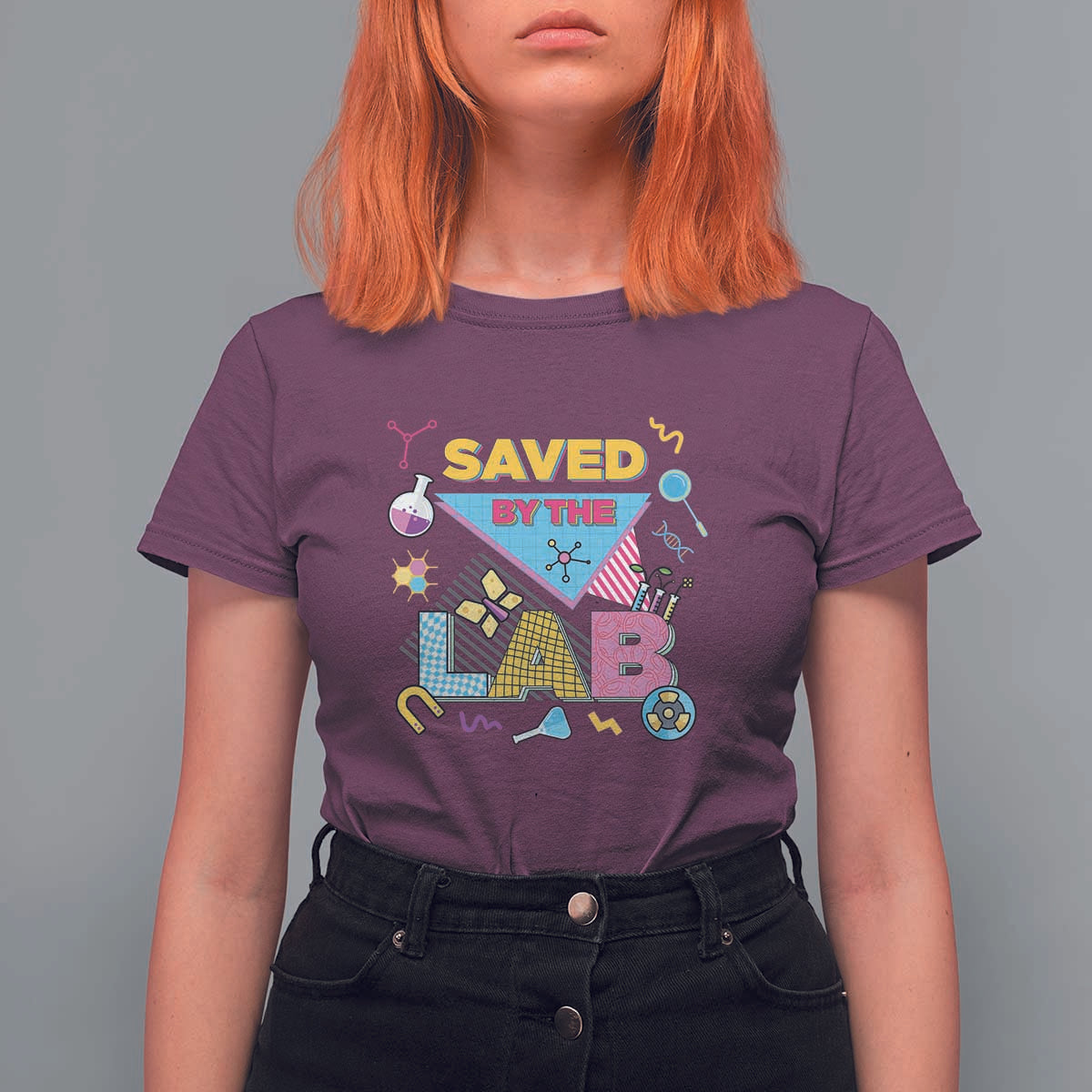 Lab Week T Shirt For Women Saved By The Lab Retro Medical Laboratory Tech