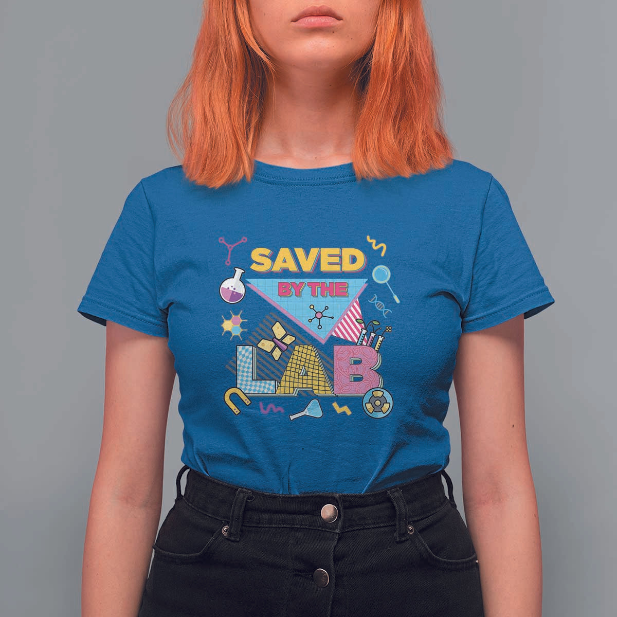 Lab Week T Shirt For Women Saved By The Lab Retro Medical Laboratory Tech