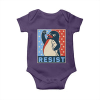 Funny Penguin Resist Graphic Baby Onesie Resist Protest Against Tariffs