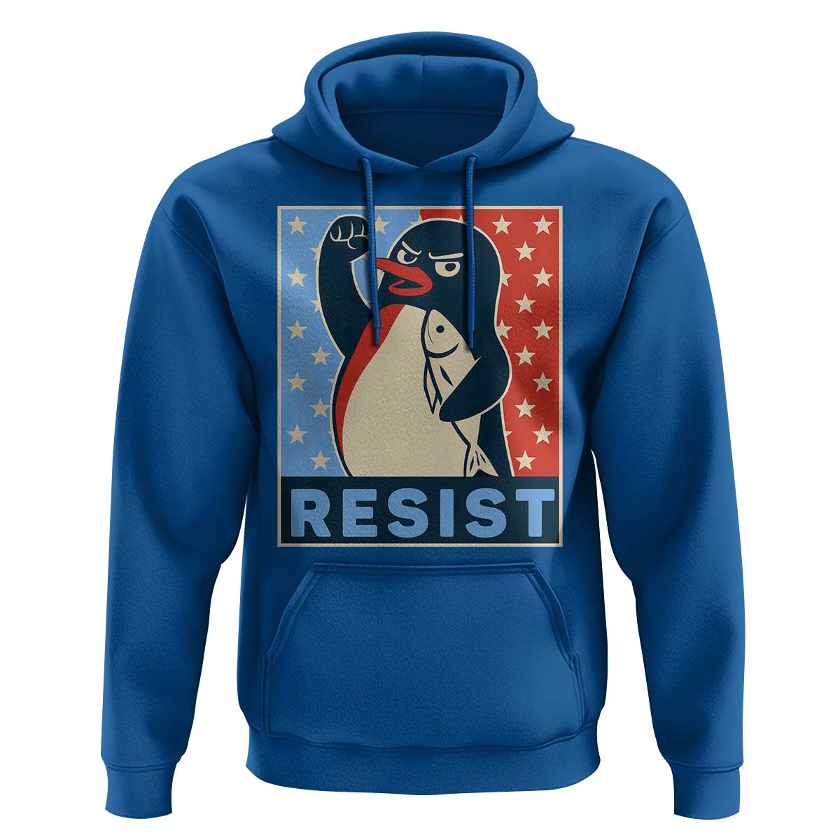 Funny Penguin Resist Graphic Hoodie Resist Protest Against Tariffs