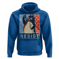 Funny Penguin Resist Graphic Hoodie Resist Protest Against Tariffs