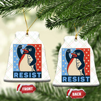 Funny Penguin Resist Graphic Ceramic Ornament Resist Protest Against Tariffs - Wonder Print Shop