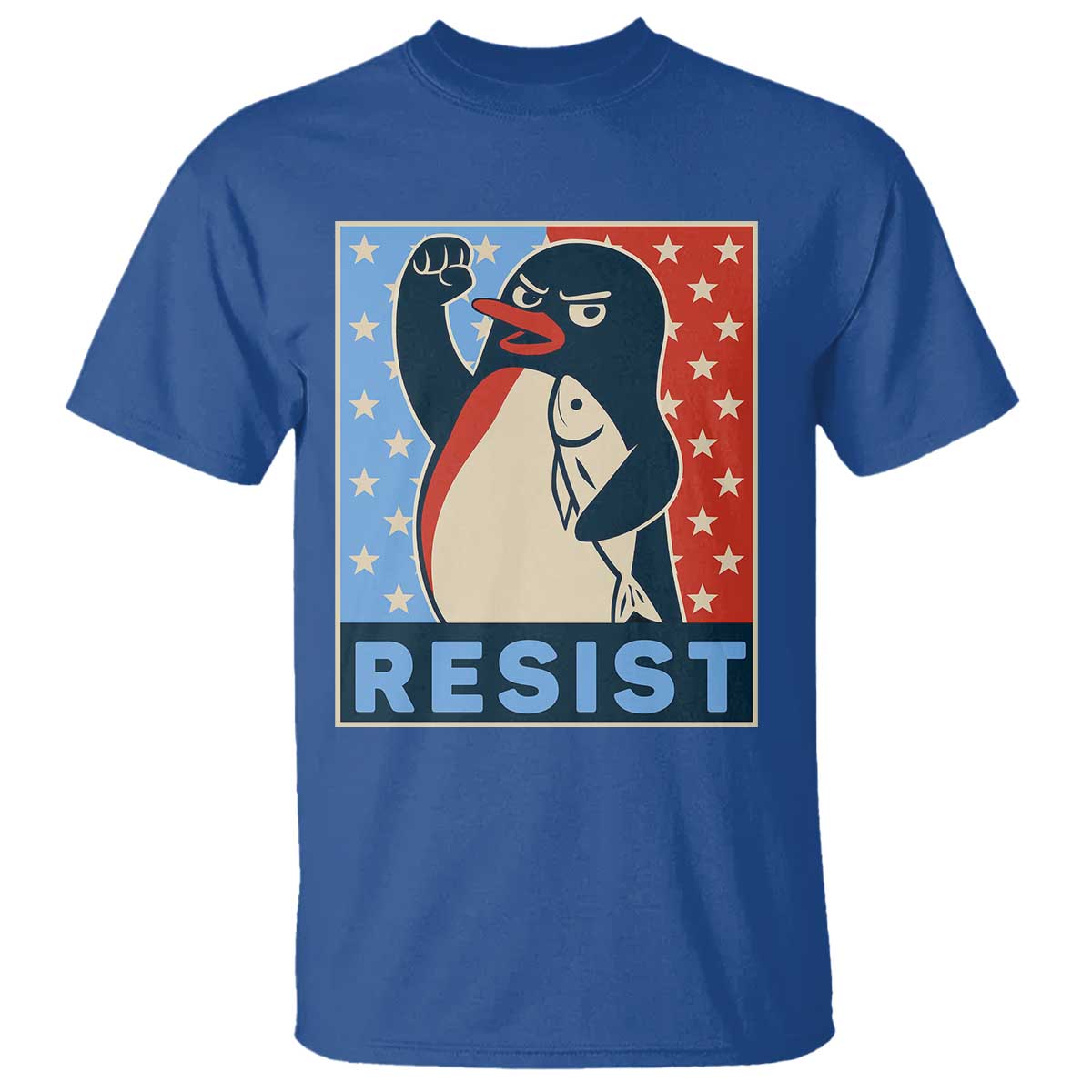 Funny Penguin Resist Graphic T Shirt Resist Protest Against Tariffs
