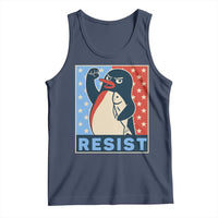 Funny Penguin Resist Graphic Tank Top Resist Protest Against Tariffs