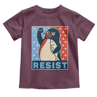 Funny Penguin Resist Graphic Toddler T Shirt Resist Protest Against Tariffs