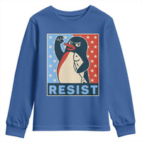 Funny Penguin Resist Graphic Youth Sweatshirt Resist Protest Against Tariffs