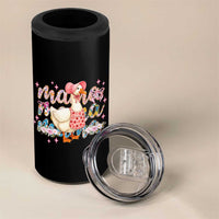 Pink Floral Mama Goose 4 in 1 Can Cooler Tumbler Retro Botanical Mom Mothers Day