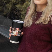 Pink Floral Mama Goose Tumbler Cup Retro Botanical Mom Mothers Day