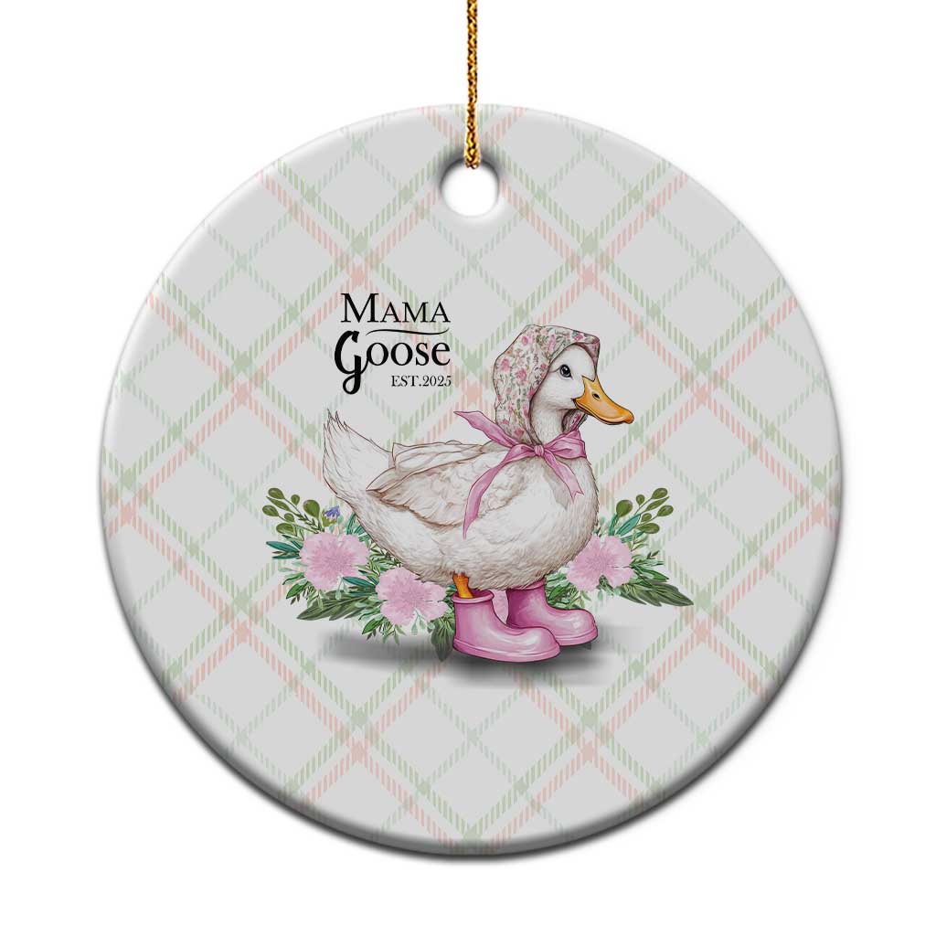 Mama Goose Est 2025 Ceramic Ornament Vintage New Mom Mothers Day - Wonder Print Shop
