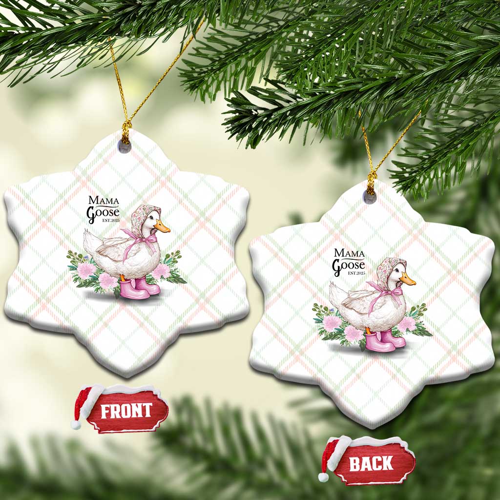 Mama Goose Est 2025 Ceramic Ornament Vintage New Mom Mothers Day - Wonder Print Shop