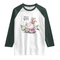 Mama Goose Est 2025 Raglan Shirt Vintage New Mom Mothers Day
