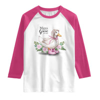 Mama Goose Est 2025 Raglan Shirt Vintage New Mom Mothers Day