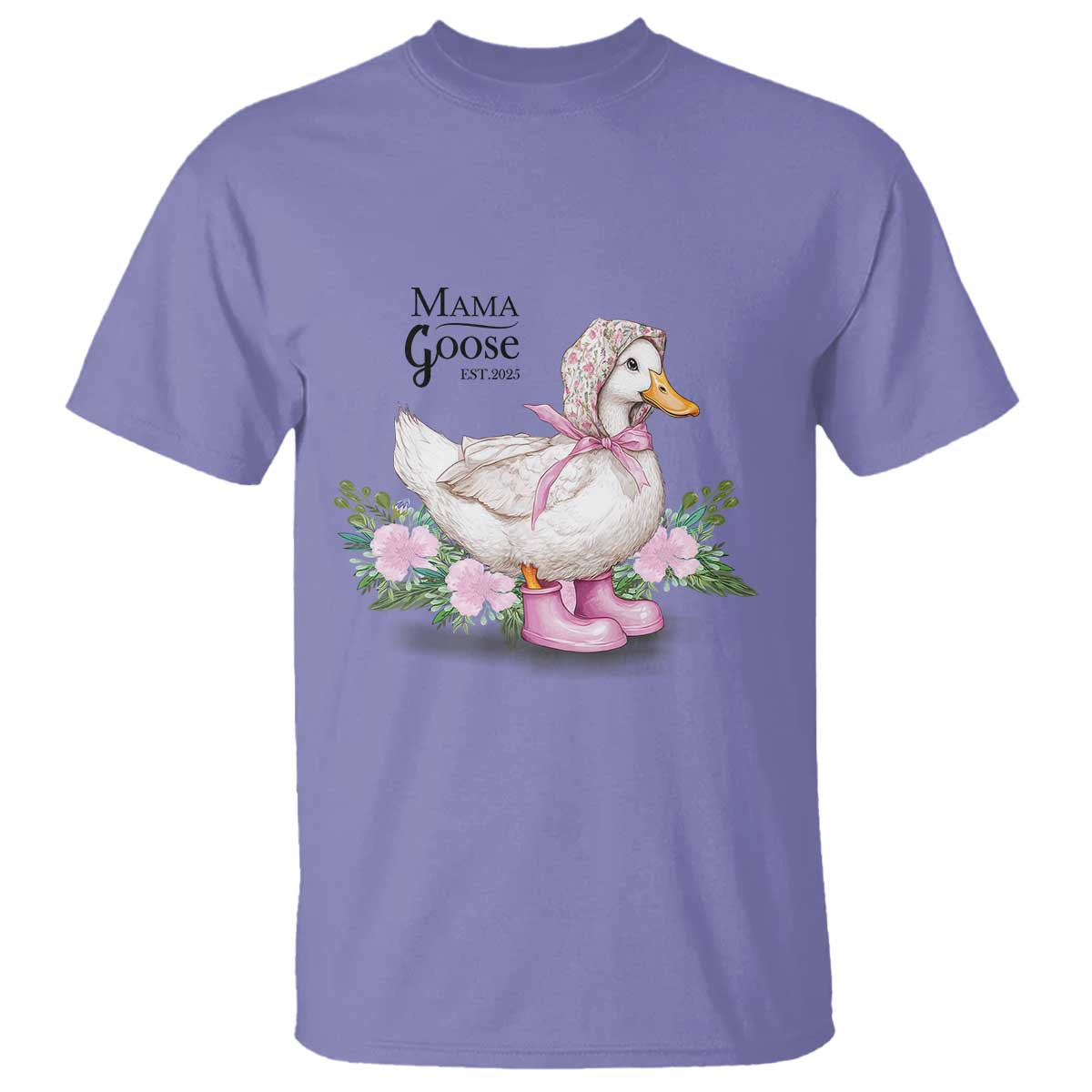 Mama Goose Est 2025 T Shirt Vintage New Mom Mothers Day