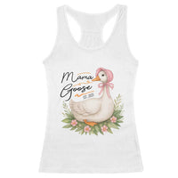 Mama Goose Est 2025 Racerback Tank Top Retro New Mom Mothers Day