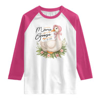Mama Goose Est 2025 Raglan Shirt Retro New Mom Mothers Day