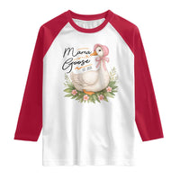 Mama Goose Est 2025 Raglan Shirt Retro New Mom Mothers Day