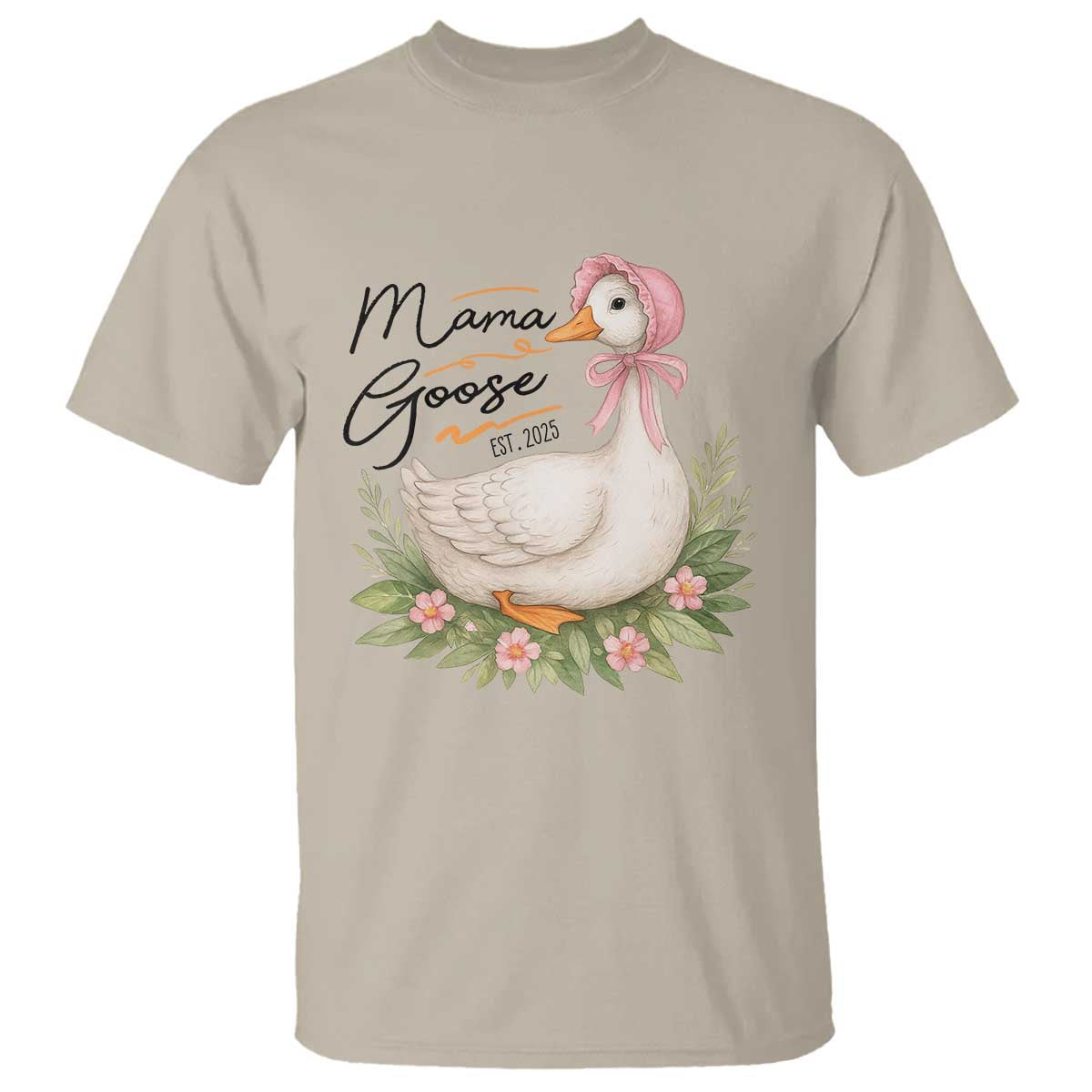 Mama Goose Est 2025 T Shirt Retro New Mom Mothers Day