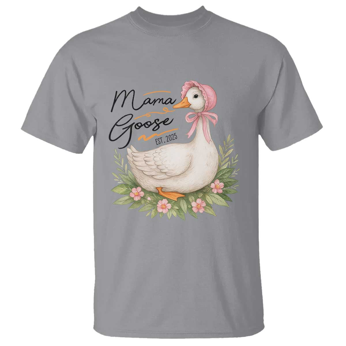 Mama Goose Est 2025 T Shirt Retro New Mom Mothers Day
