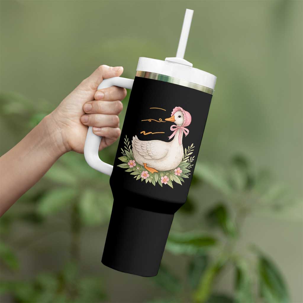 Mama Goose Est 2025 Tumbler With Handle Retro New Mom Mothers Day