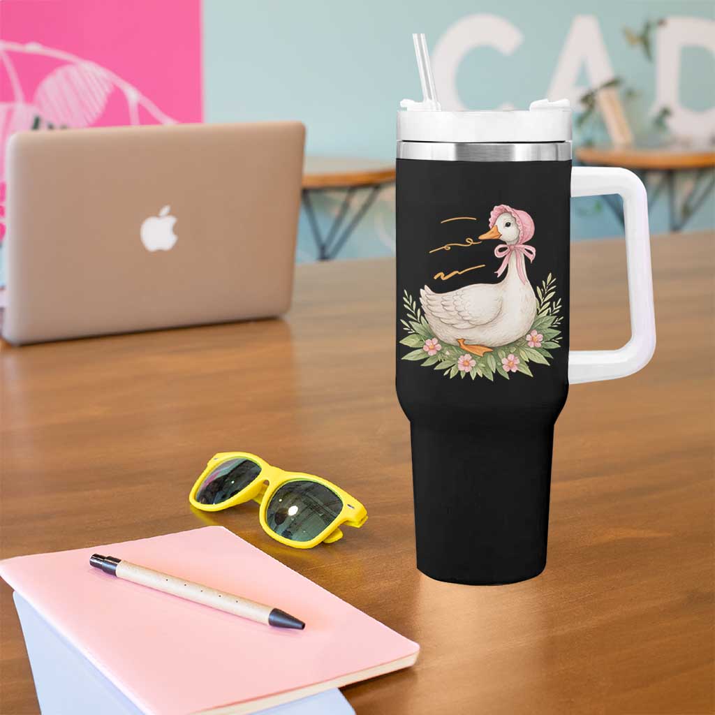 Mama Goose Est 2025 Tumbler With Handle Retro New Mom Mothers Day