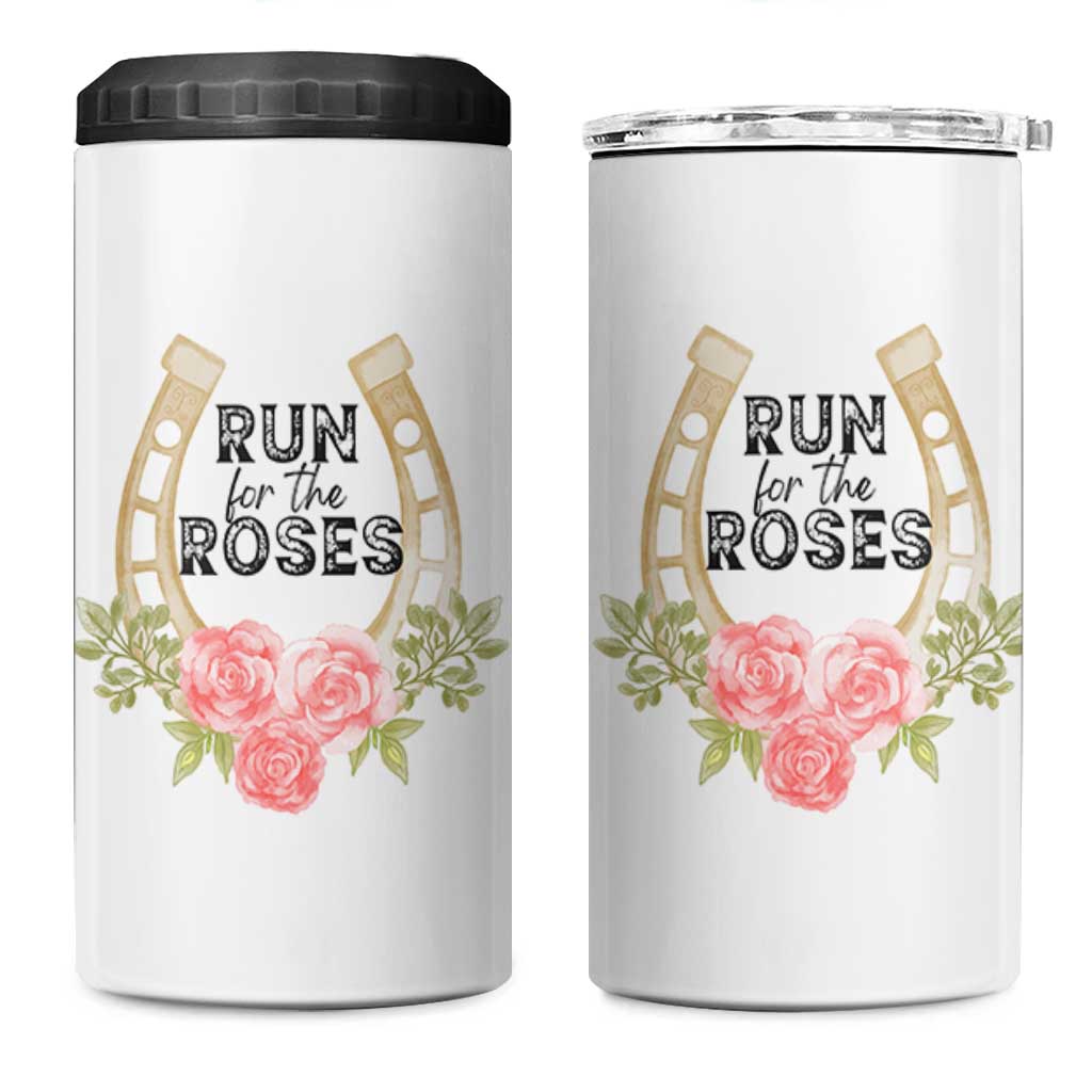 Ky Derby Horse Racing 4 in 1 Can Cooler Tumbler Horses and Roses
