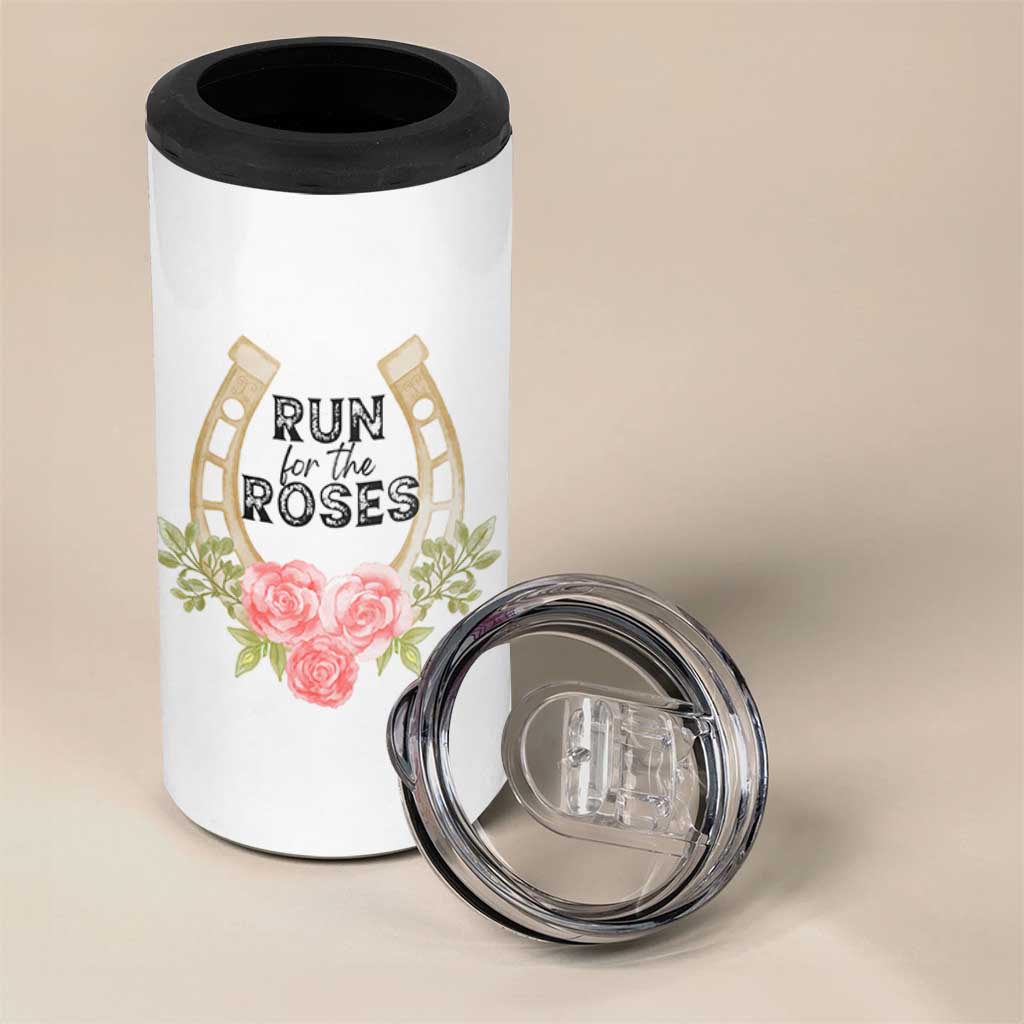 Ky Derby Horse Racing 4 in 1 Can Cooler Tumbler Horses and Roses