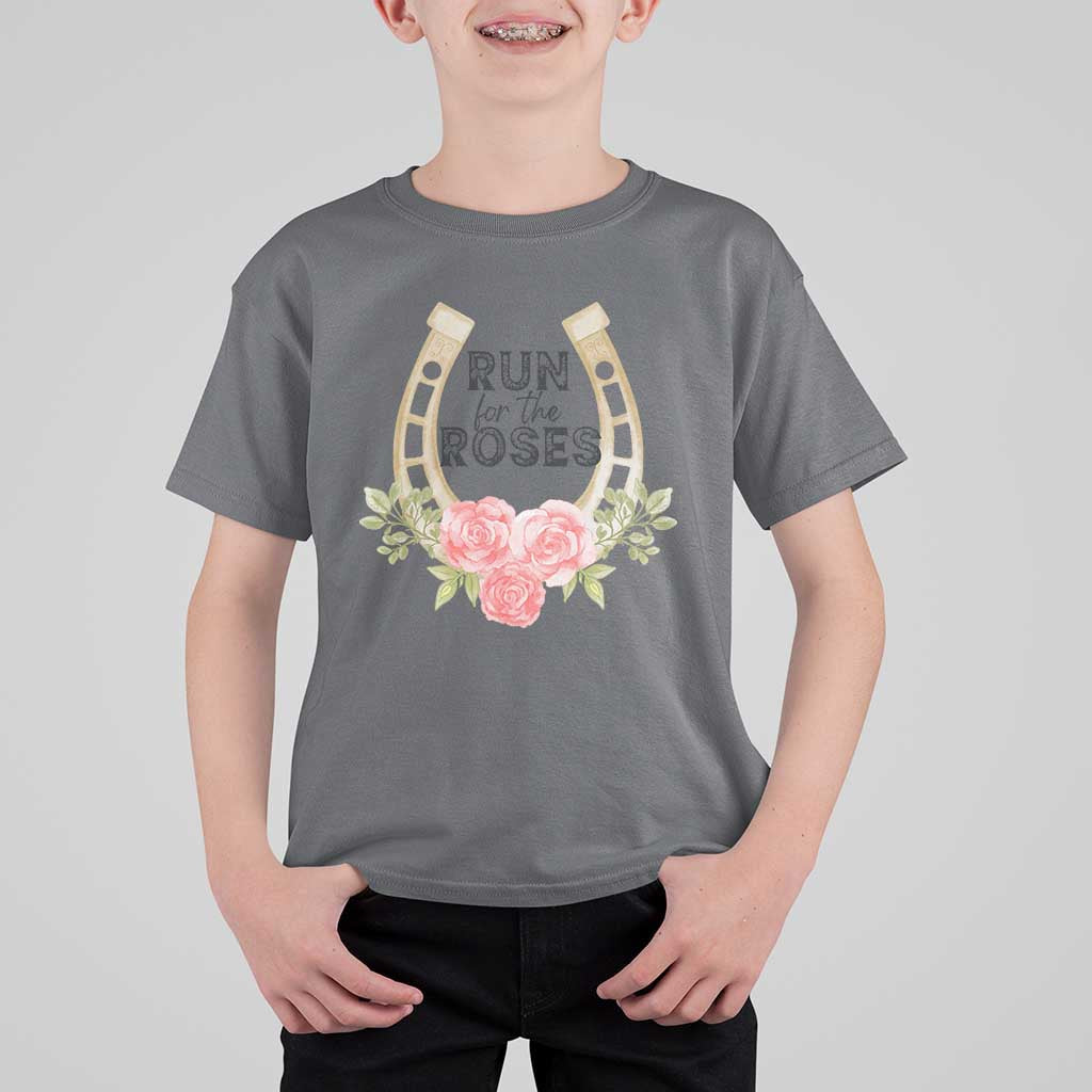 Ky Derby Horse Racing T Shirt For Kid Horses and Roses