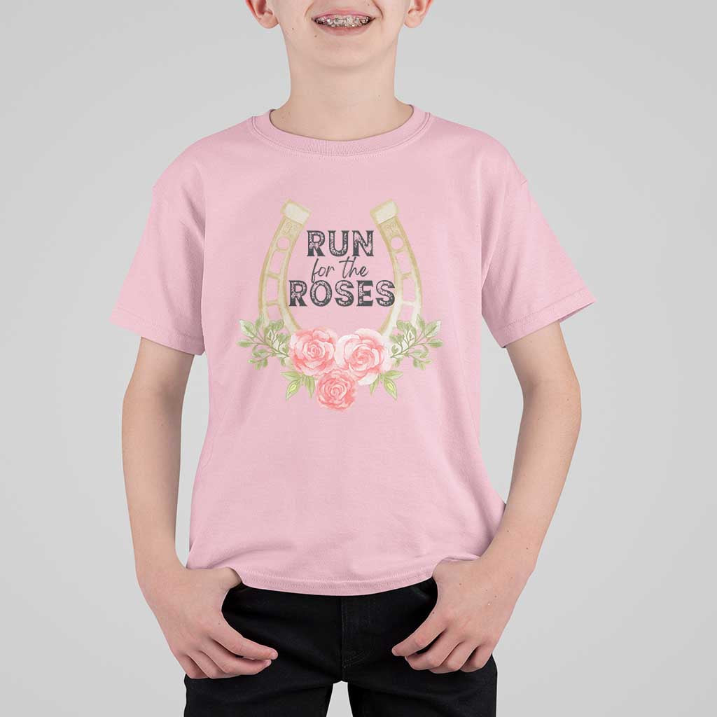 Ky Derby Horse Racing T Shirt For Kid Horses and Roses