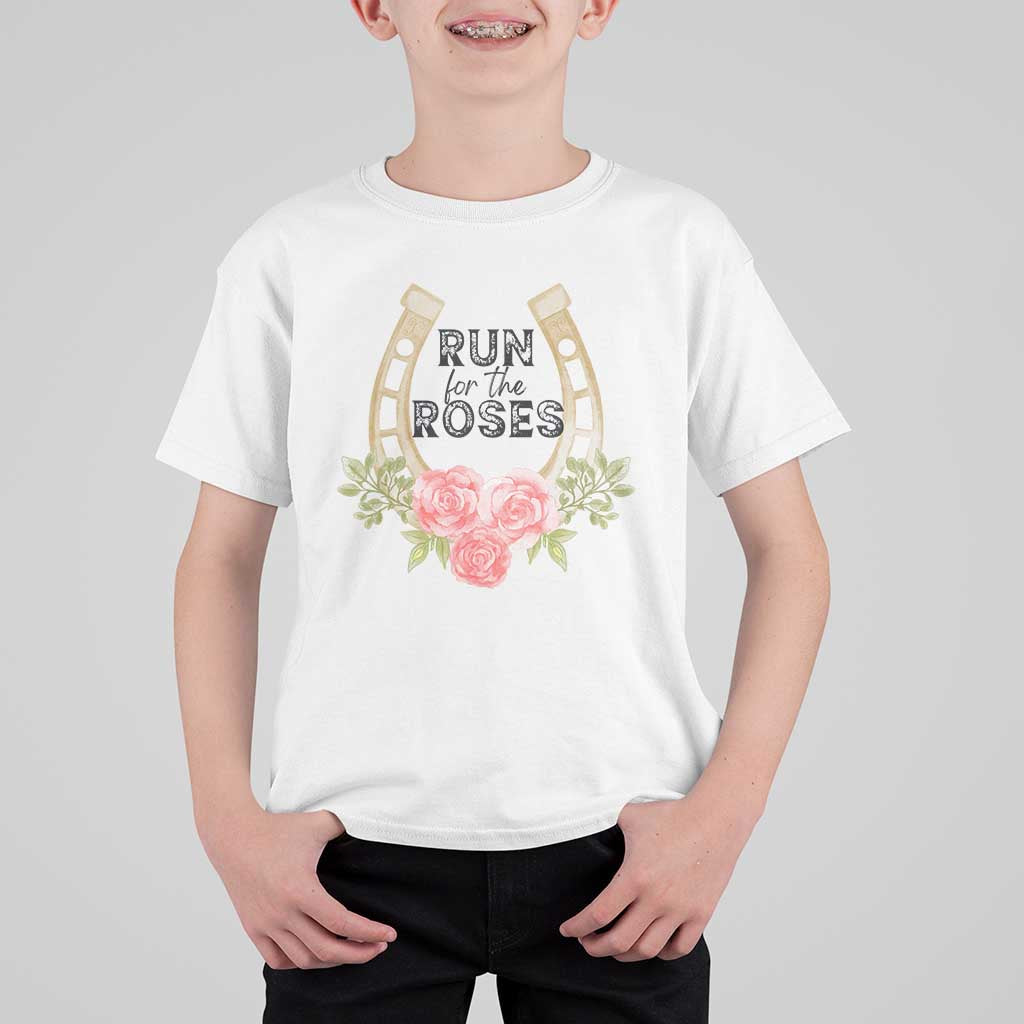 Ky Derby Horse Racing T Shirt For Kid Horses and Roses