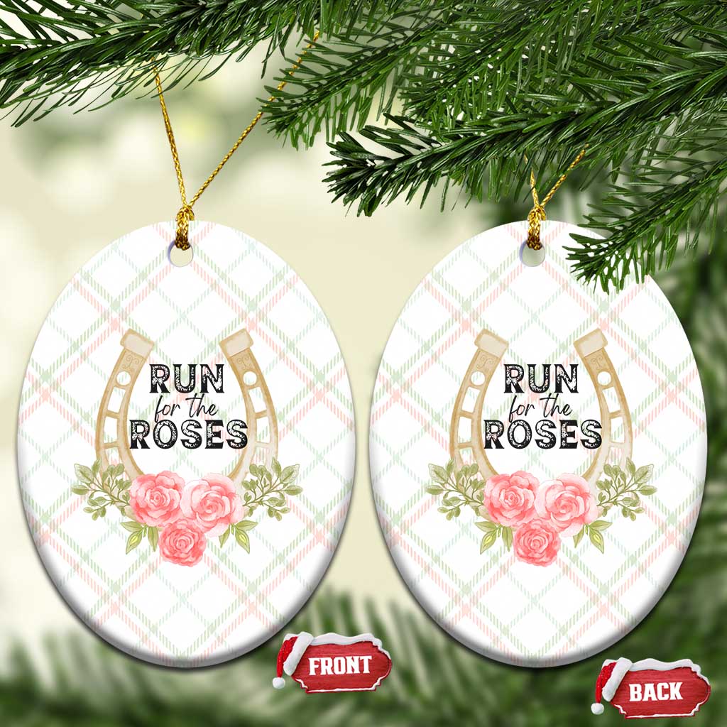 Ky Derby Horse Racing Ceramic Ornament Horses and Roses - Wonder Print Shop