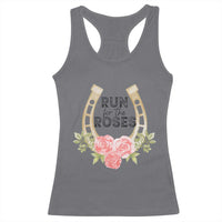 Ky Derby Horse Racing Racerback Tank Top Horses and Roses