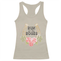 Ky Derby Horse Racing Racerback Tank Top Horses and Roses