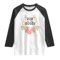 Ky Derby Horse Racing Raglan Shirt Horses and Roses