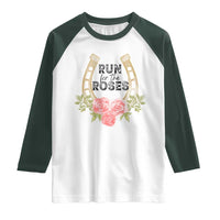 Ky Derby Horse Racing Raglan Shirt Horses and Roses