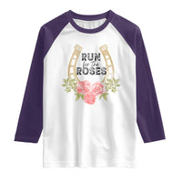 Ky Derby Horse Racing Raglan Shirt Horses and Roses