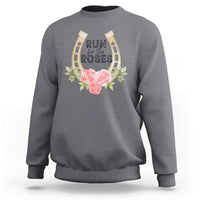Ky Derby Horse Racing Sweatshirt Horses and Roses
