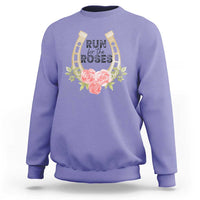 Ky Derby Horse Racing Sweatshirt Horses and Roses