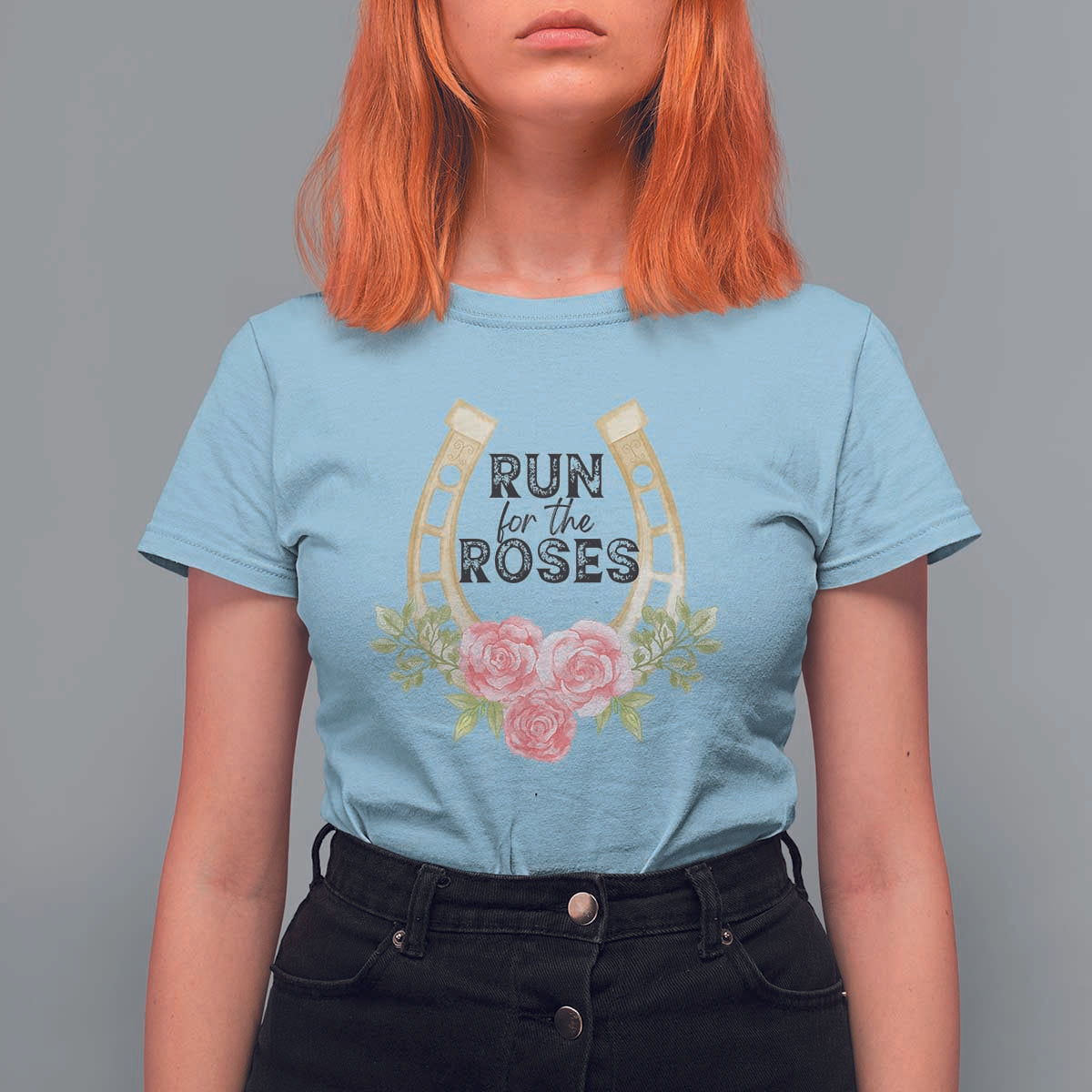 Ky Derby Horse Racing T Shirt For Women Horses and Roses