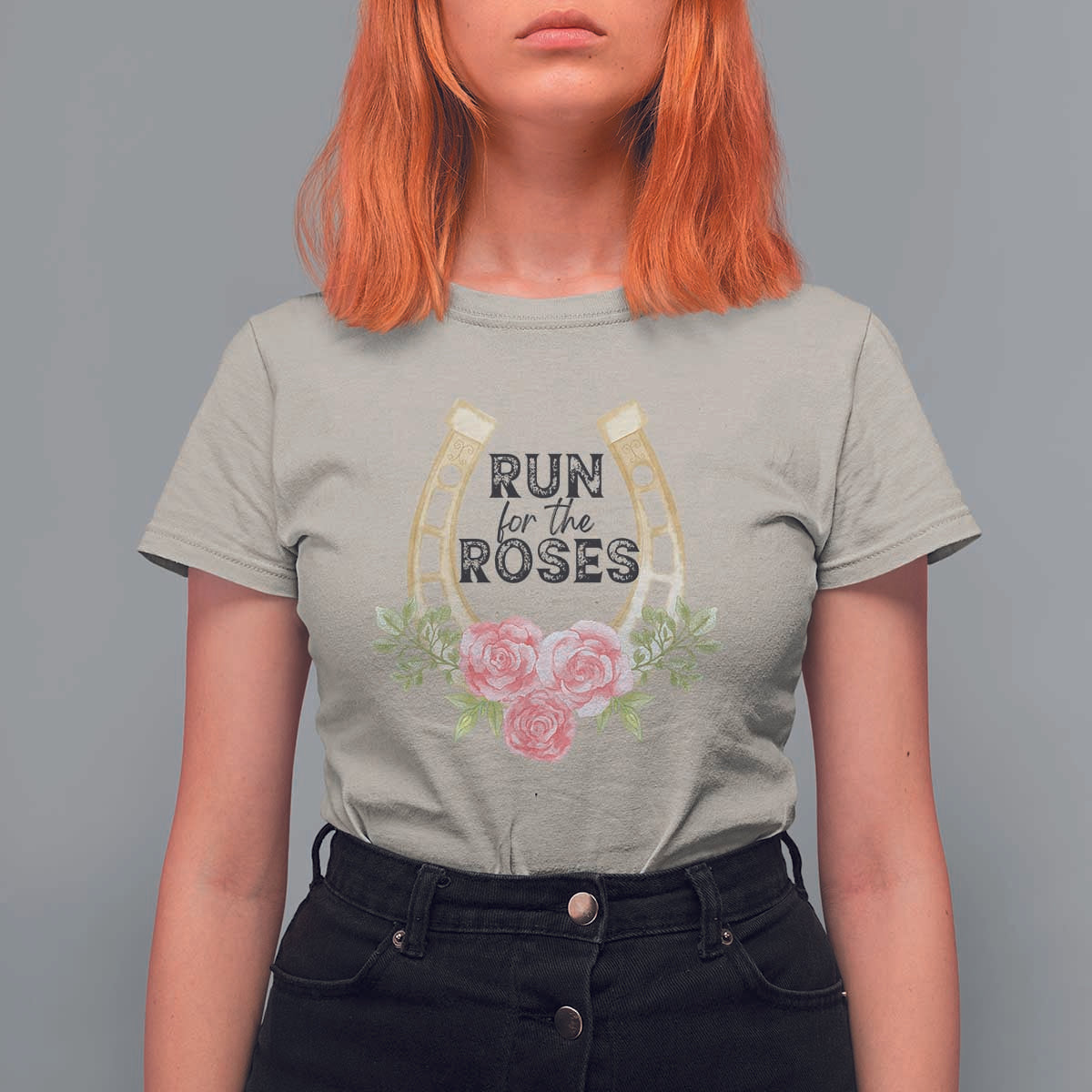 Ky Derby Horse Racing T Shirt For Women Horses and Roses