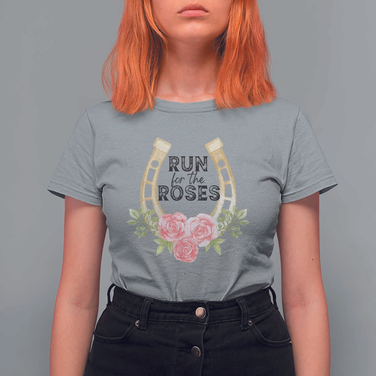 Ky Derby Horse Racing T Shirt For Women Horses and Roses