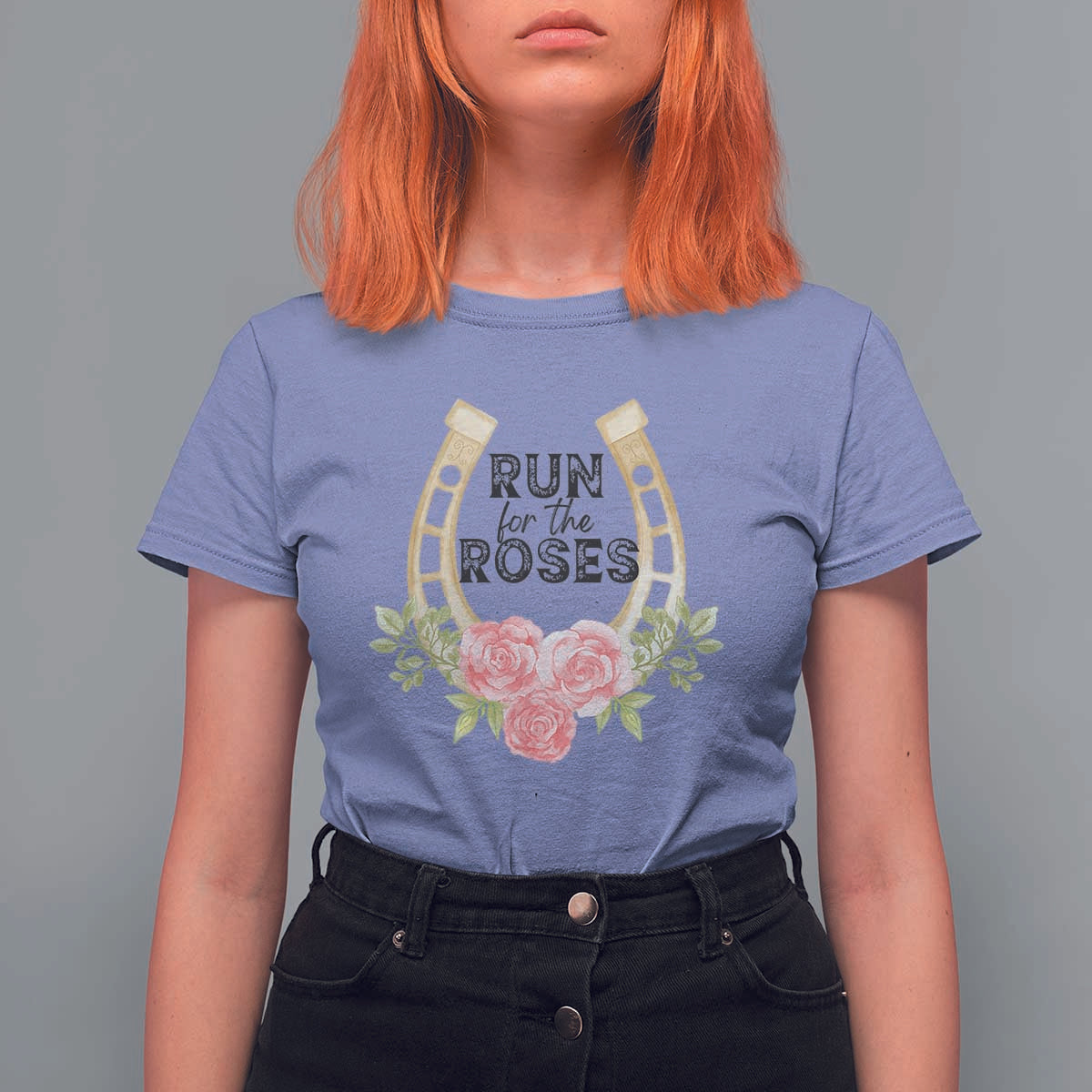 Ky Derby Horse Racing T Shirt For Women Horses and Roses